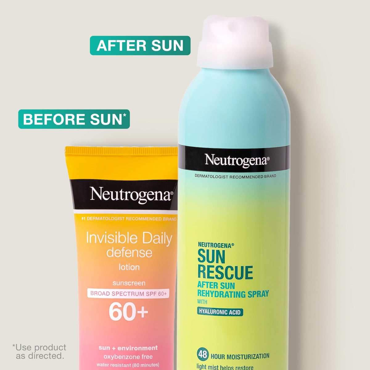 Neutrogena mist texture on skin illustrating quick absorption benefit