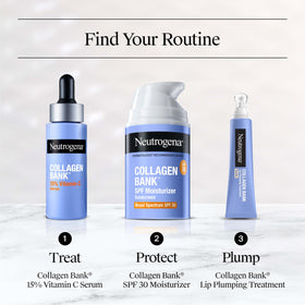 Neutrogena products on bathroom counter representing daily morning routine