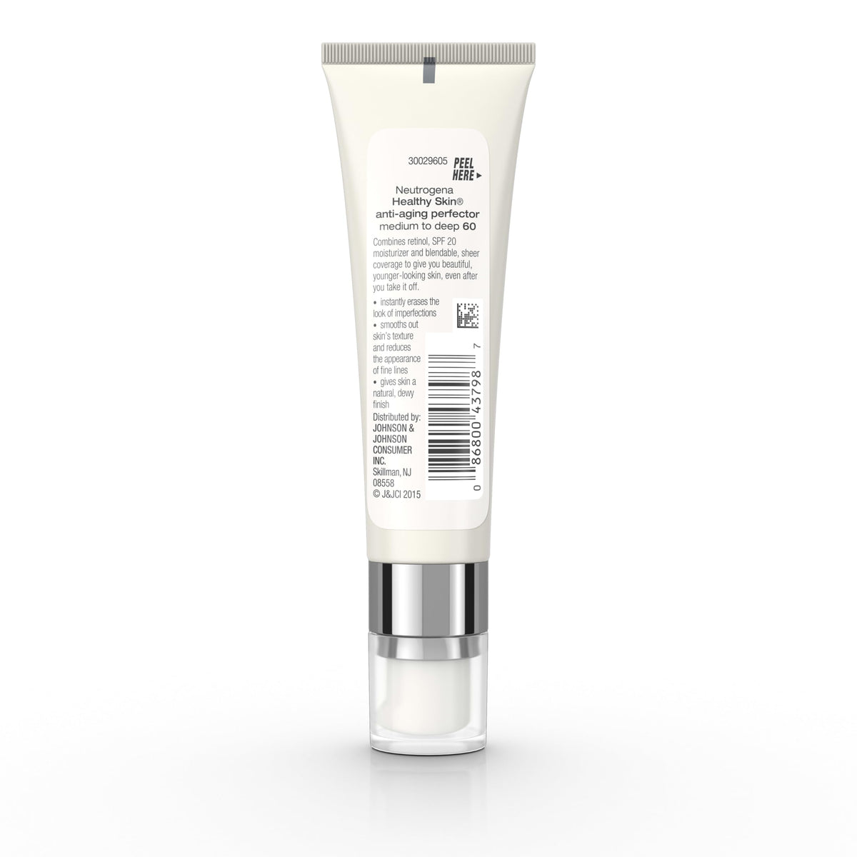 Neutrogena product label and ingredients list highlighting retinol and titanium dioxide
