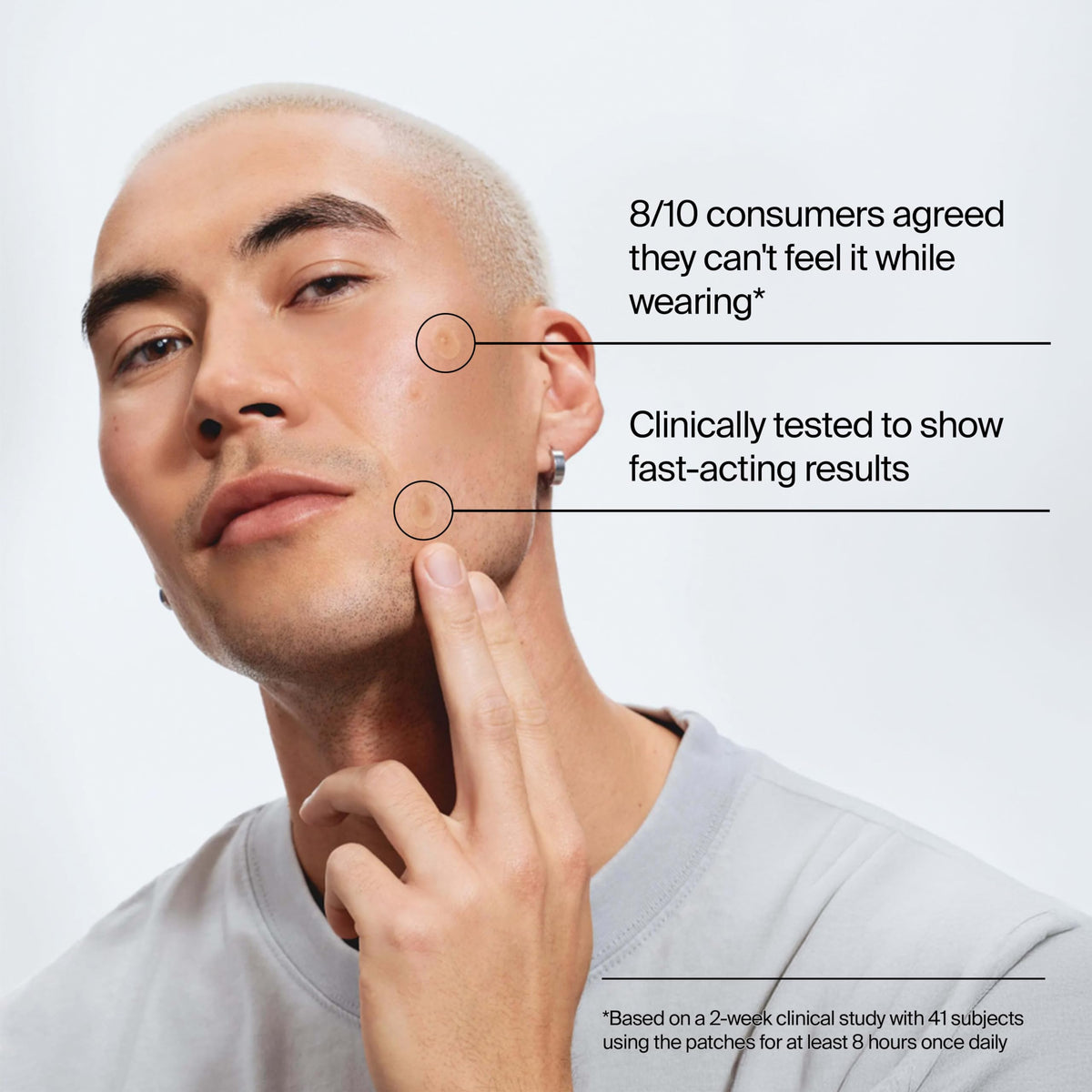 Neutrogena patch beside coin showing size and discreet coverage benefit