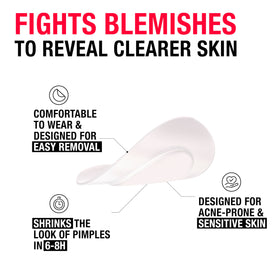 Neutrogena patch turning white to show absorption and visible progress benefit