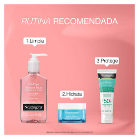 Neutrogena bottle held in hand to show 6 fl oz size and portability