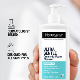 Neutrogena label detail focusing on hypoallergenic, fragrance-free benefits