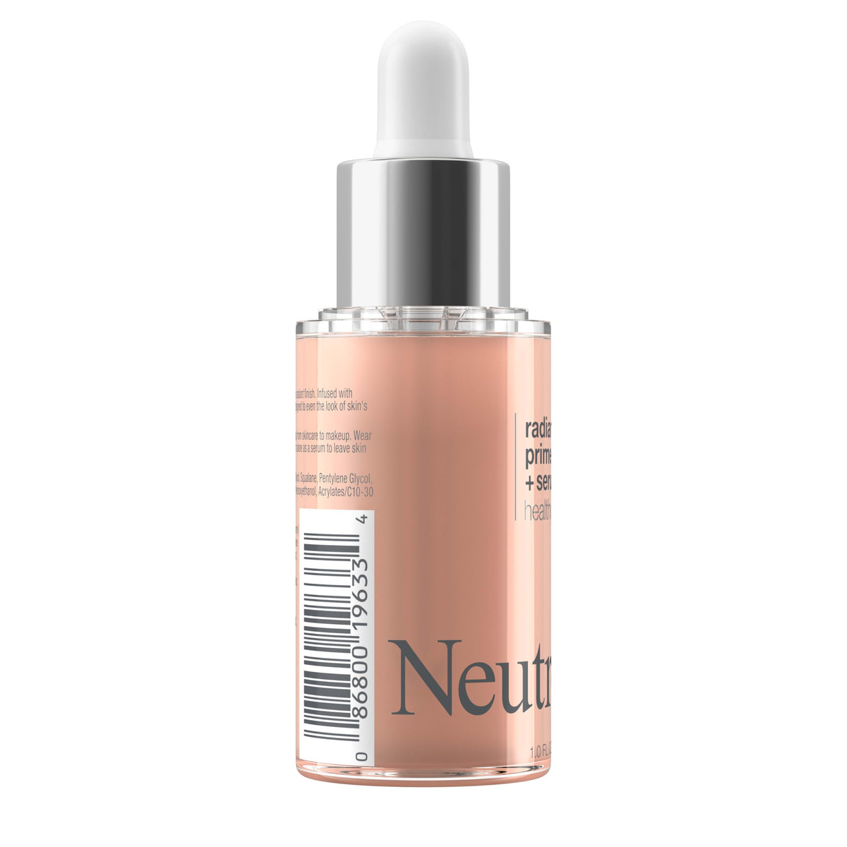 Neutrogena before-and-after primed skin showing smoother, more even-looking tone