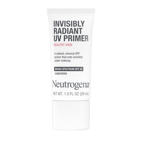 Neutrogena front packaging of SPF 30 face primer showing bottle and label for easy identification
