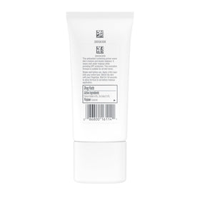 Neutrogena primer next to common items for size comparison illustrating one fluid ounce travel-friendly bottle