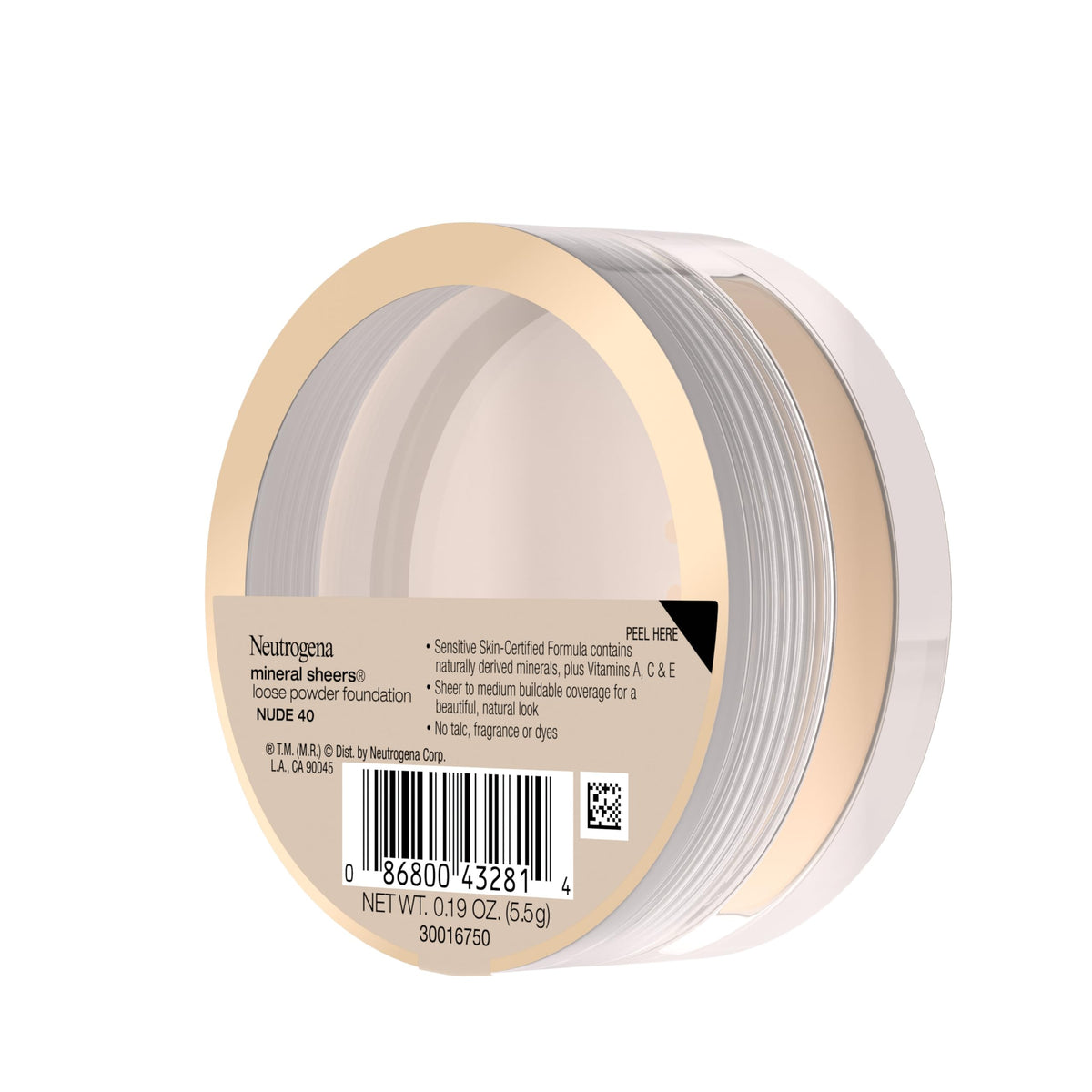 Neutrogena product beside coin to show compact size and travel convenience