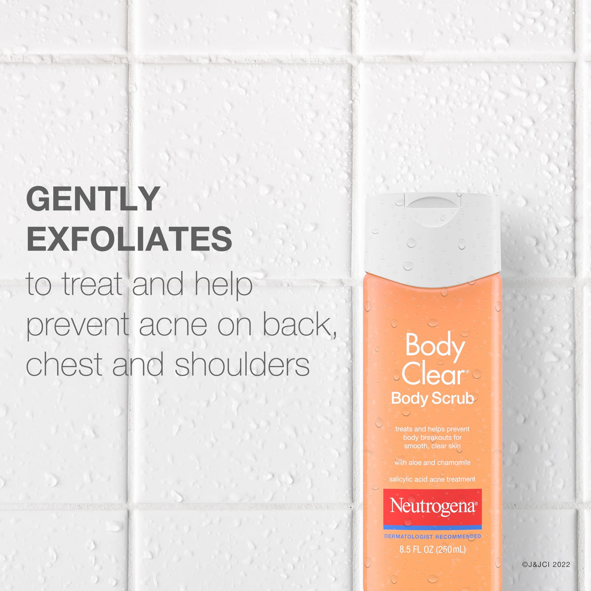 Neutrogena label close-up showing active 2% salicylic acid ingredient
