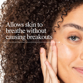 Neutrogena dispensed amount on fingertip showing easy application benefit