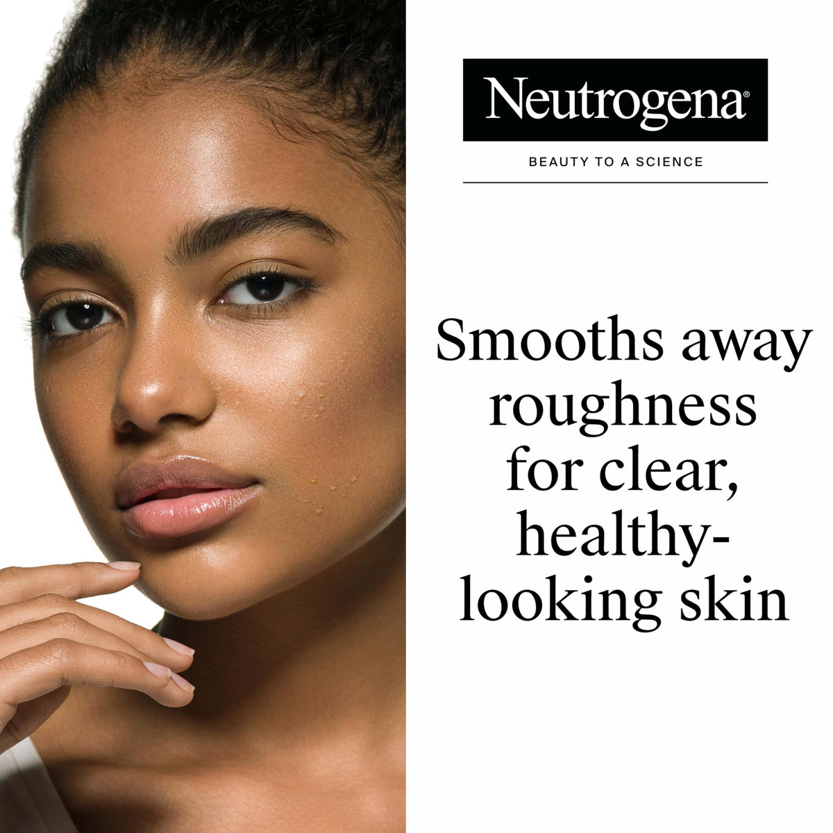 Neutrogena foaming scrub pumped into palm highlighting rich lather benefit