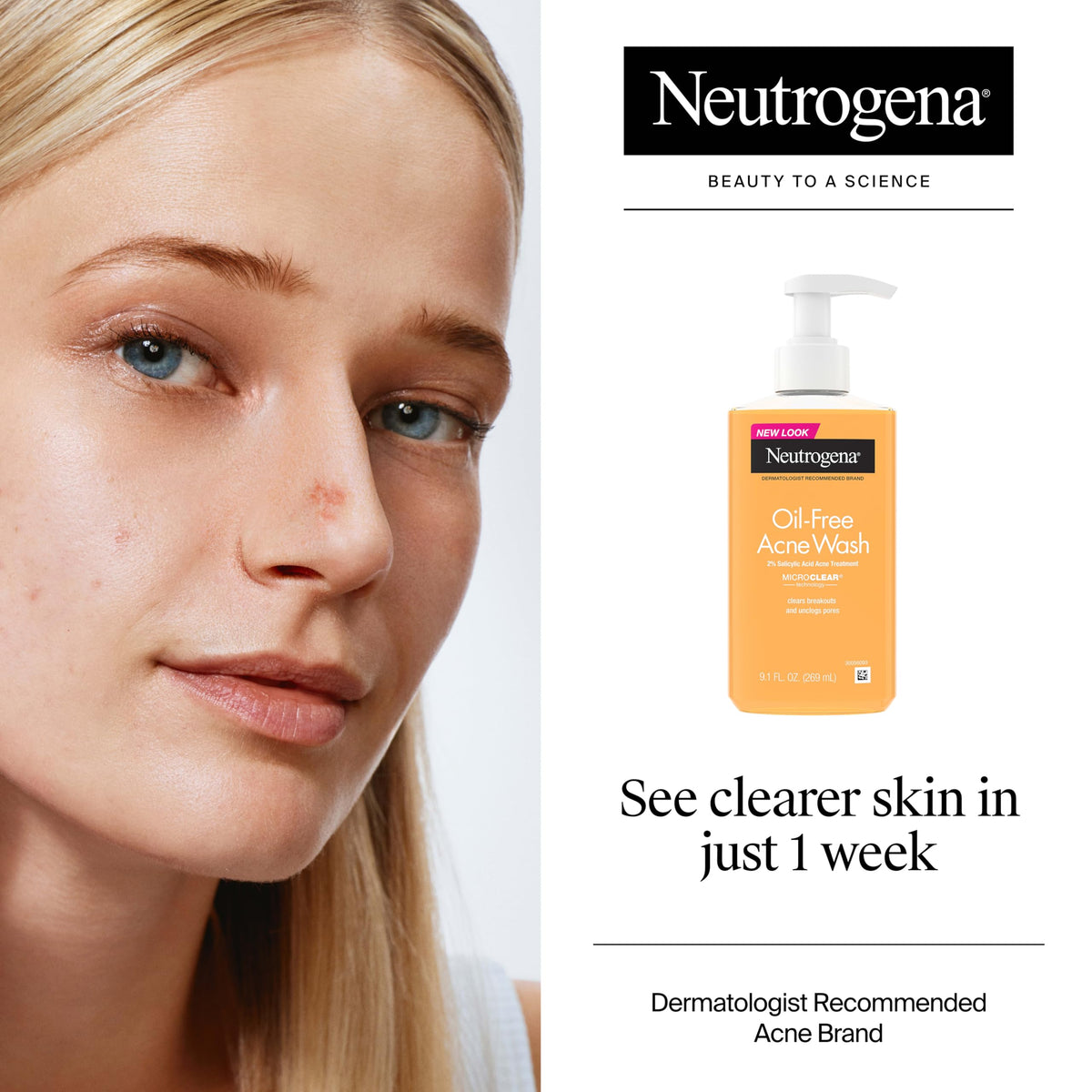Neutrogena close-up of cleanser texture showing gentle foam and cleanse