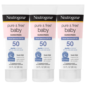 Neutrogena Pure & Free Baby front packaging showing SPF 50 protection benefit