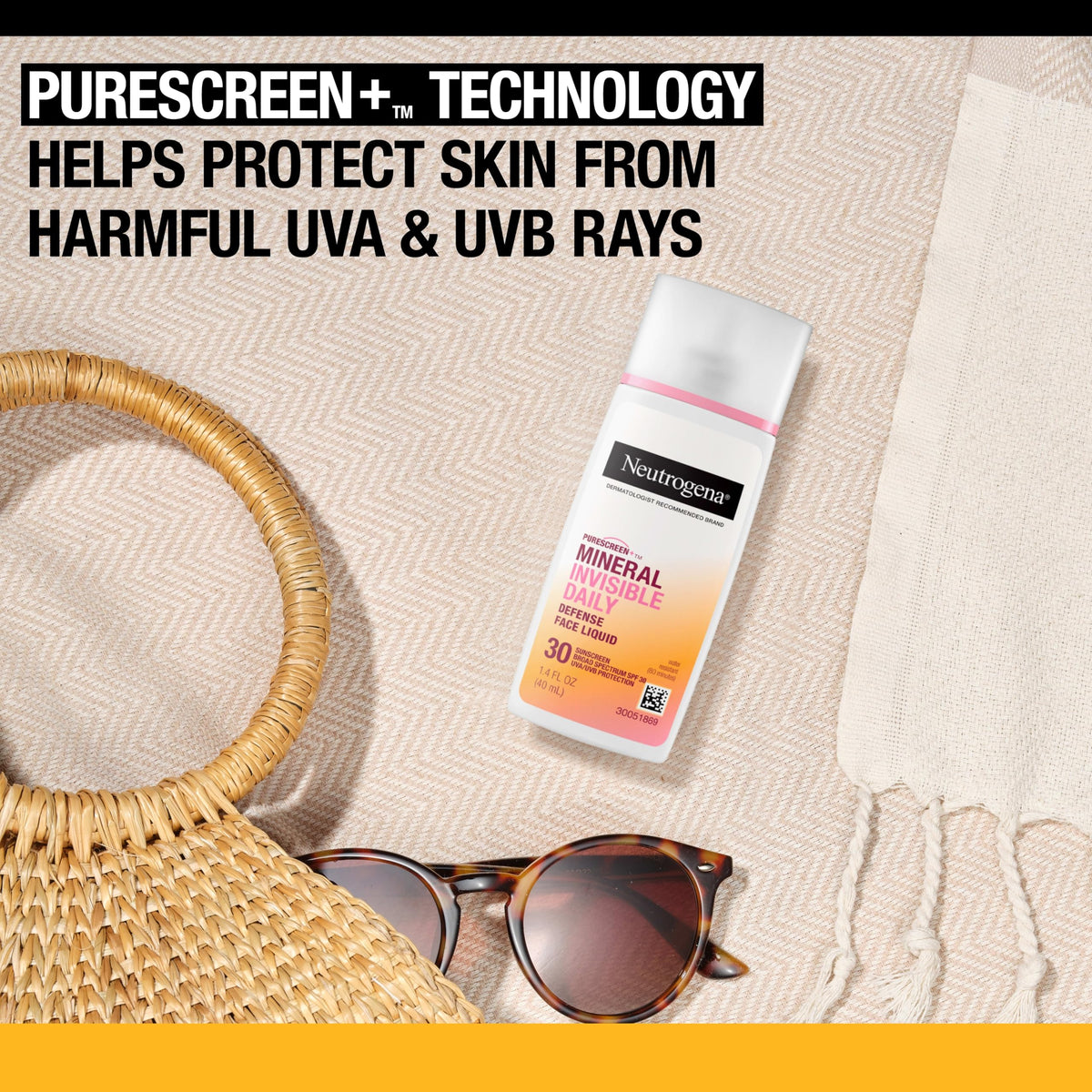 Neutrogena applied on hand to show quick absorption and invisible look