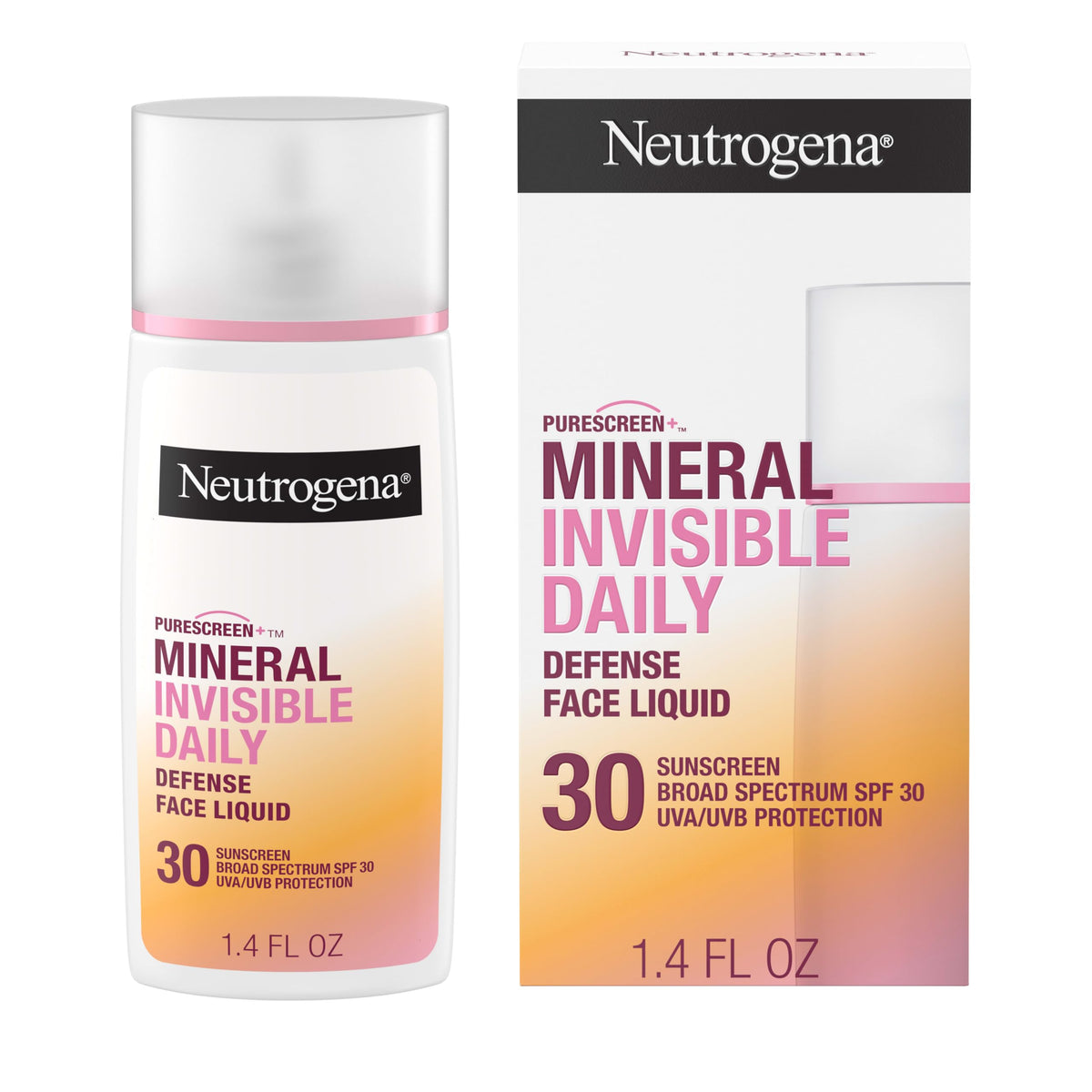 Neutrogena front packaging showing SPF 30 and clear finish benefit