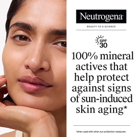 Neutrogena Purescreen+ open cap and nozzle showing convenient, controlled dispensing