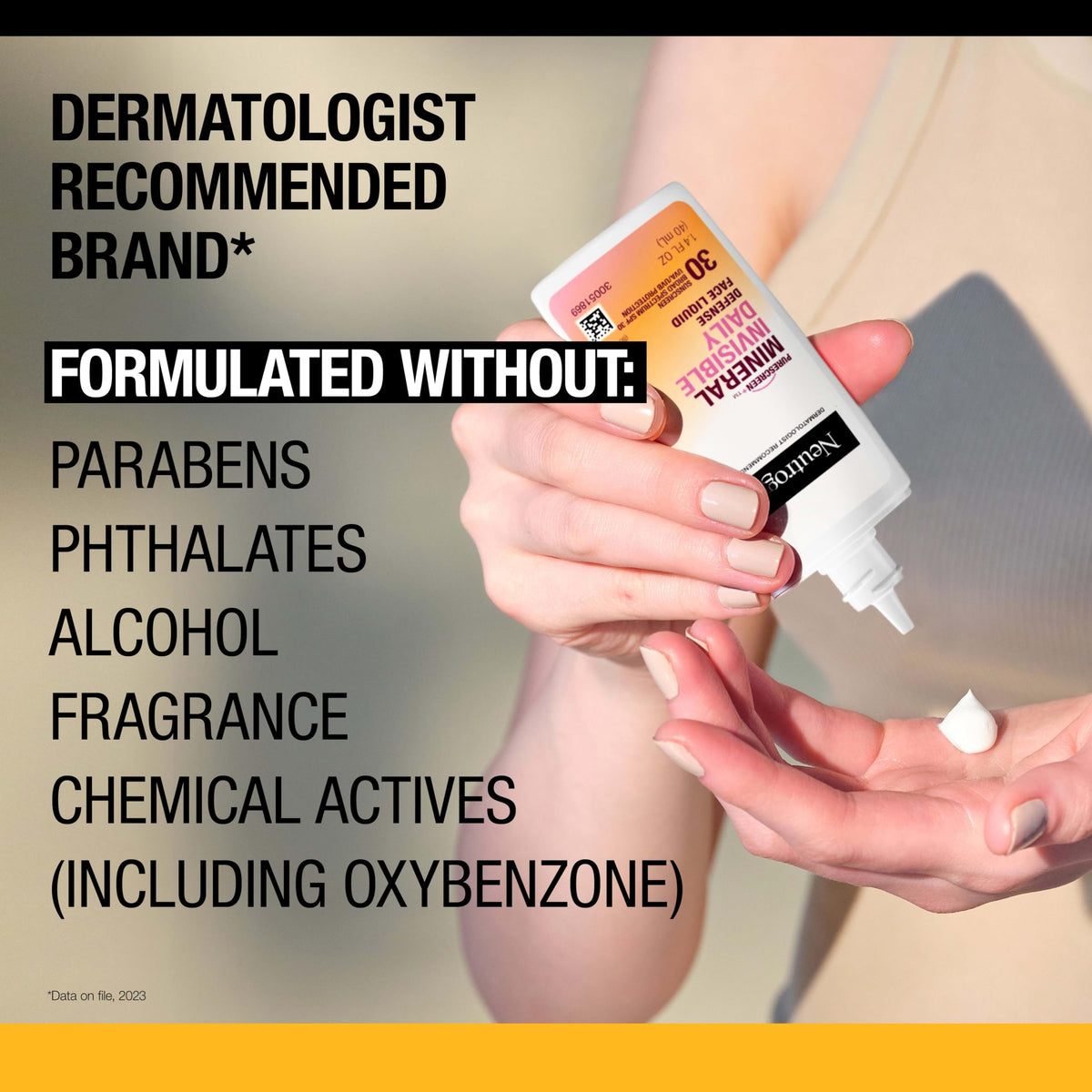Neutrogena under makeup demonstration illustrating smooth layering benefit