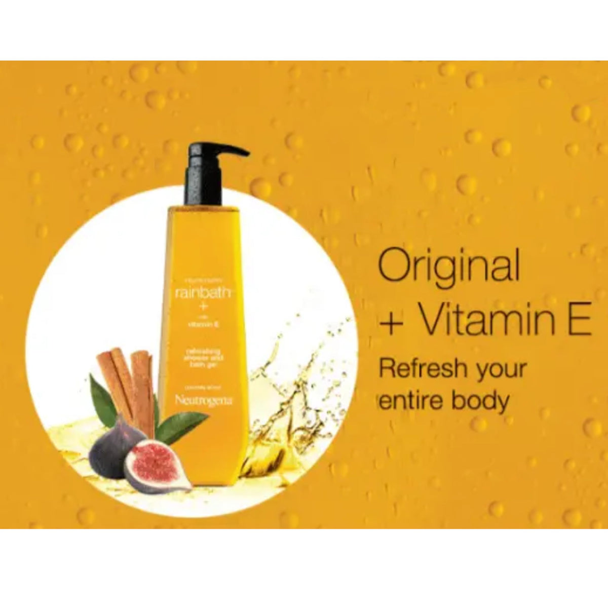 Neutrogena Rainbath in bathtub lifestyle scene illustrating relaxing soak
