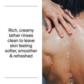 Neutrogena Rainbath closeup label highlighting scent blend and conditioning benefit
