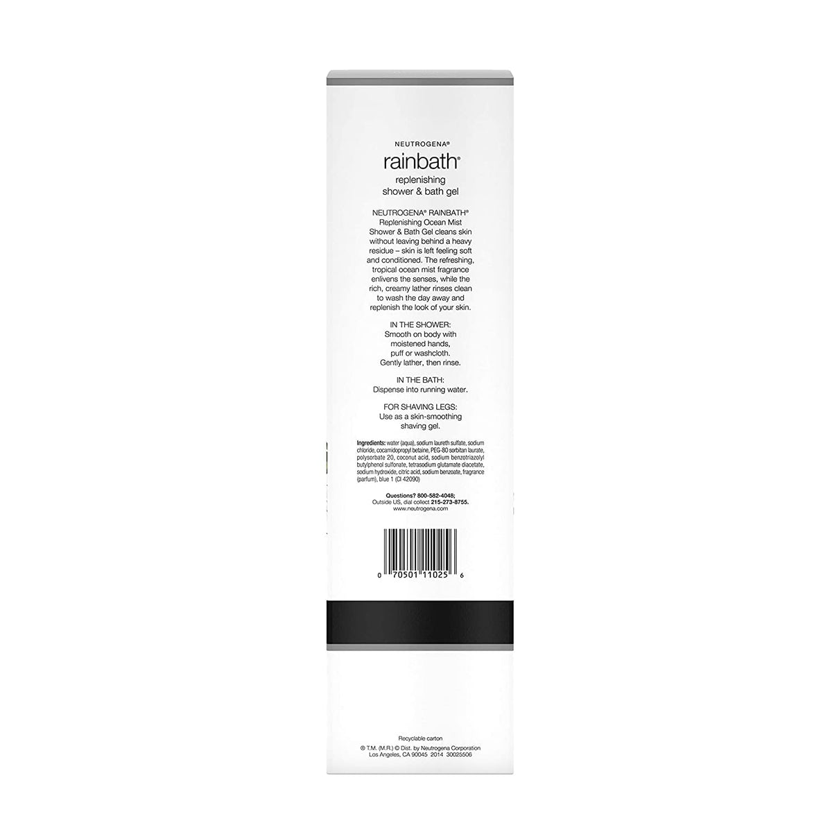 Neutrogena Rainbath in shower use with hand applying gel for a refreshing clean benefit