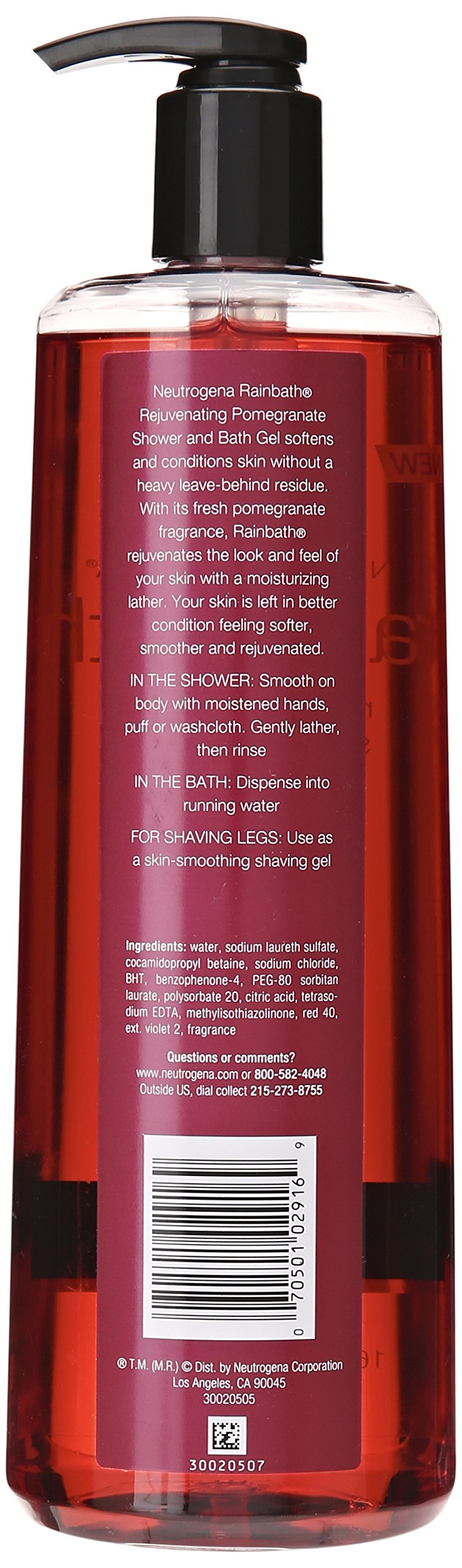 Neutrogena Rainbath close-up lather texture showing conditioning foam