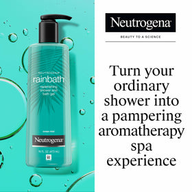 Neutrogena Rainbath pouring rich lather that cleanses and refreshes skin
