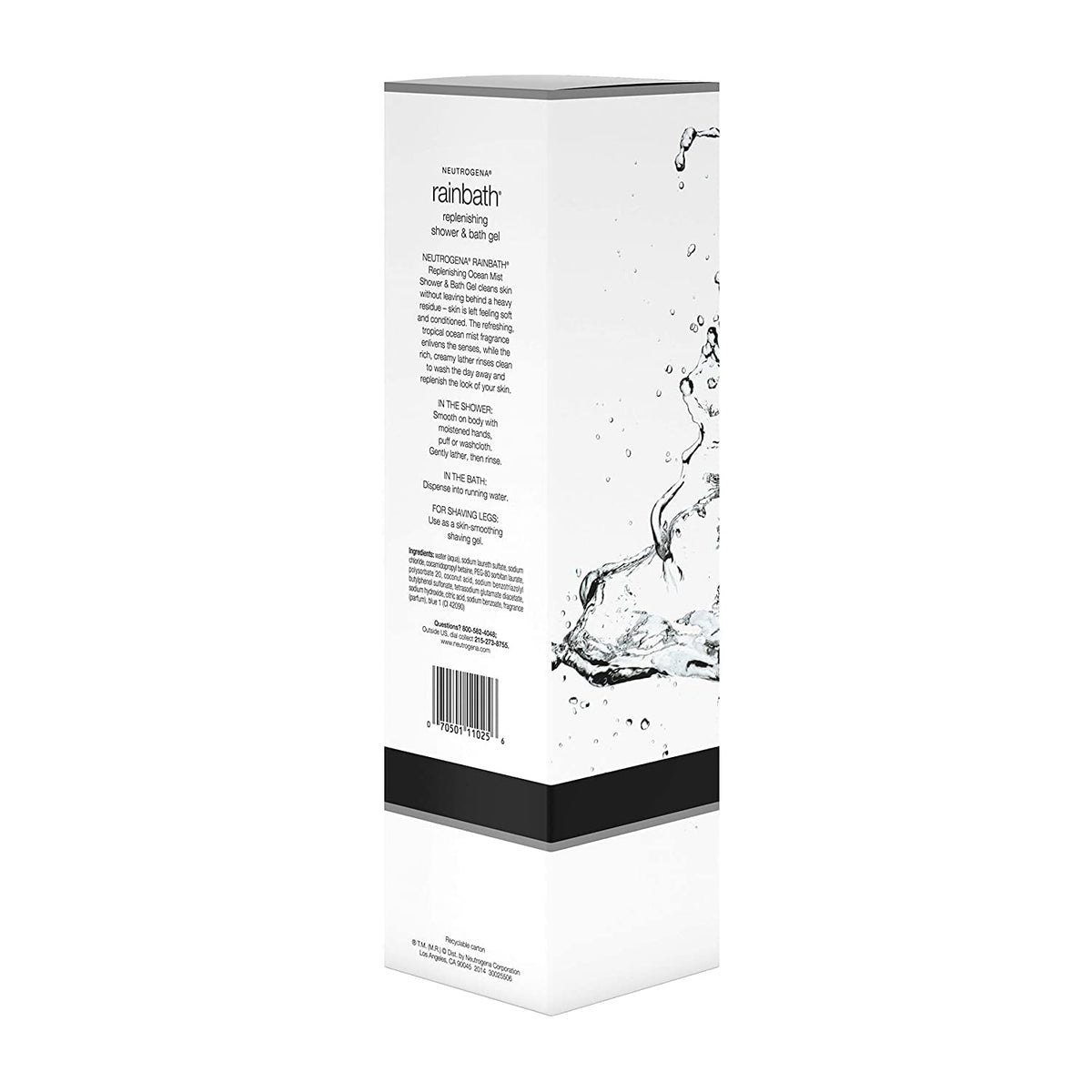 Neutrogena Rainbath sudsy lather closeup showing rich foam for cleansing and shaving ease