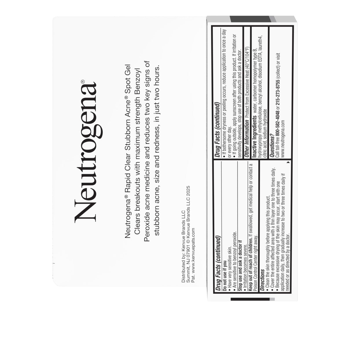 Neutrogena ingredients list visual emphasizing active acne-fighting benefit