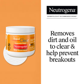 neutrogena open tub with visible pre-moistened pads ready for use