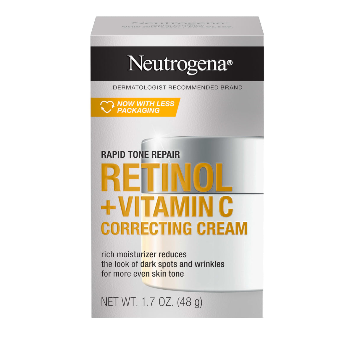 Neutrogena jar front view showing product for brightening and smoothing