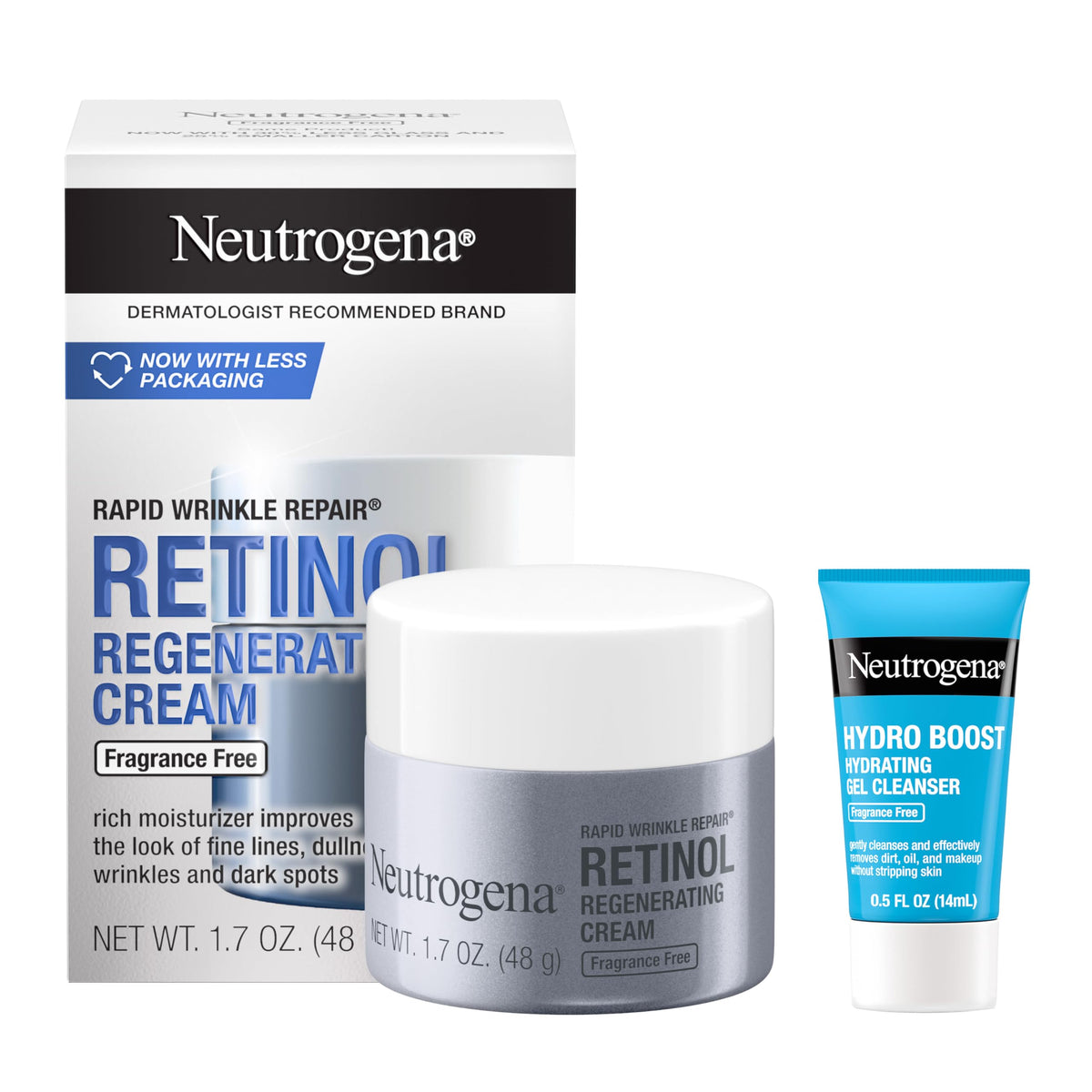 Neutrogena jar front view showing product and clear labeling for quick identification