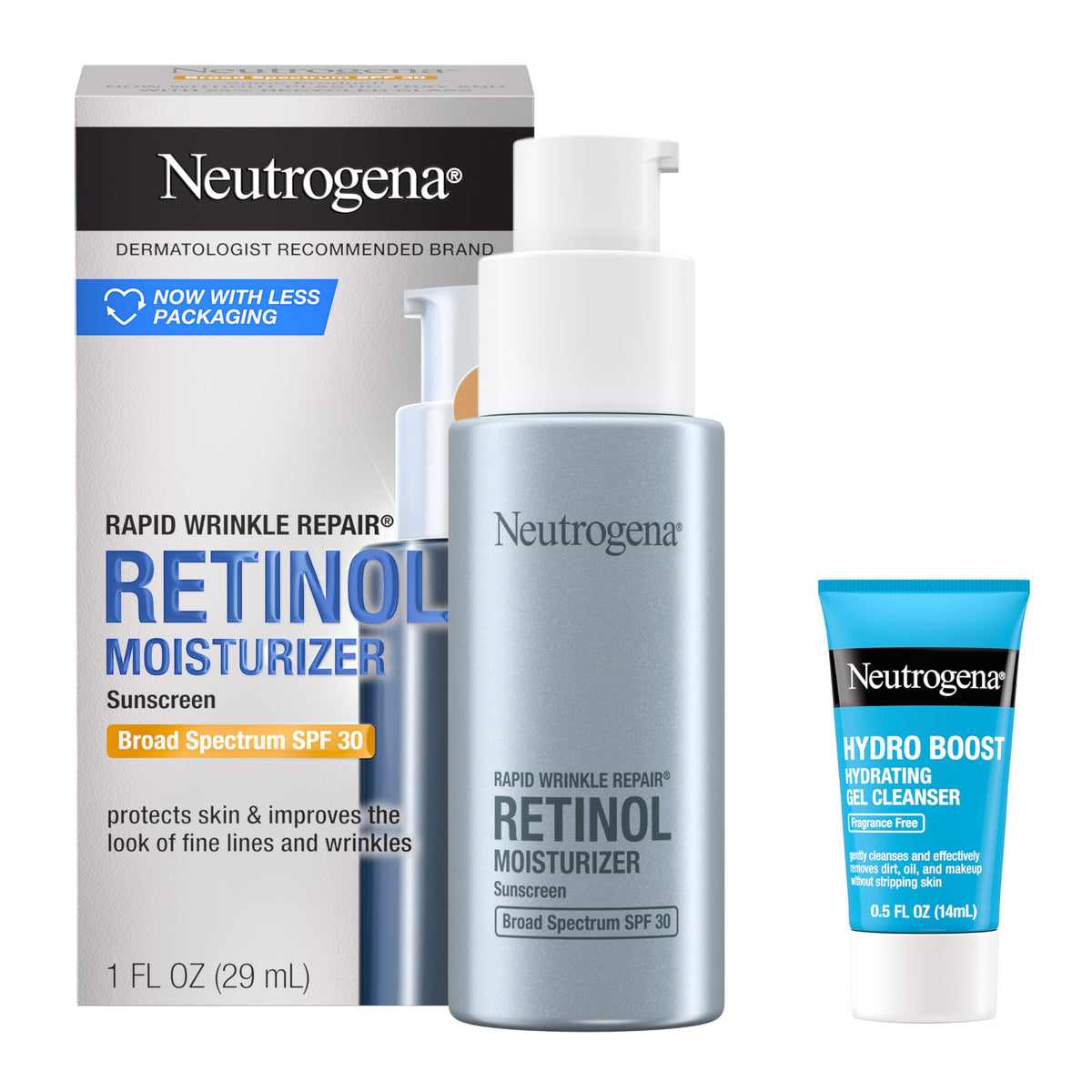 Neutrogena Rapid Wrinkle Repair front package showing SPF 30 protection