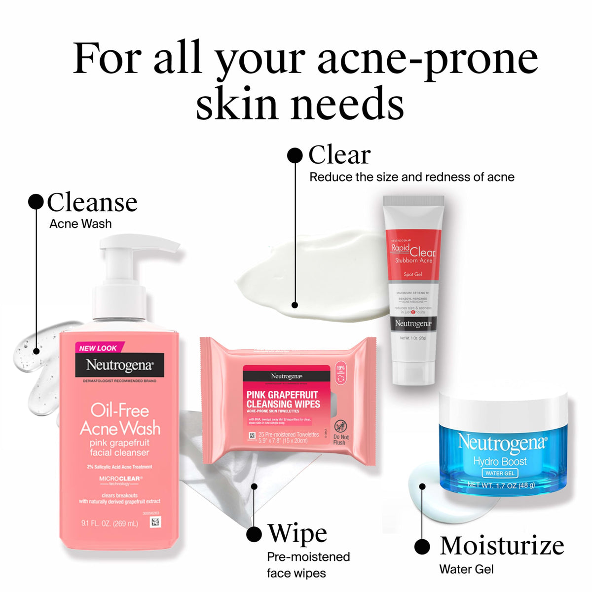 Neutrogena resealable tab close-up illustrating moisture-locking seal