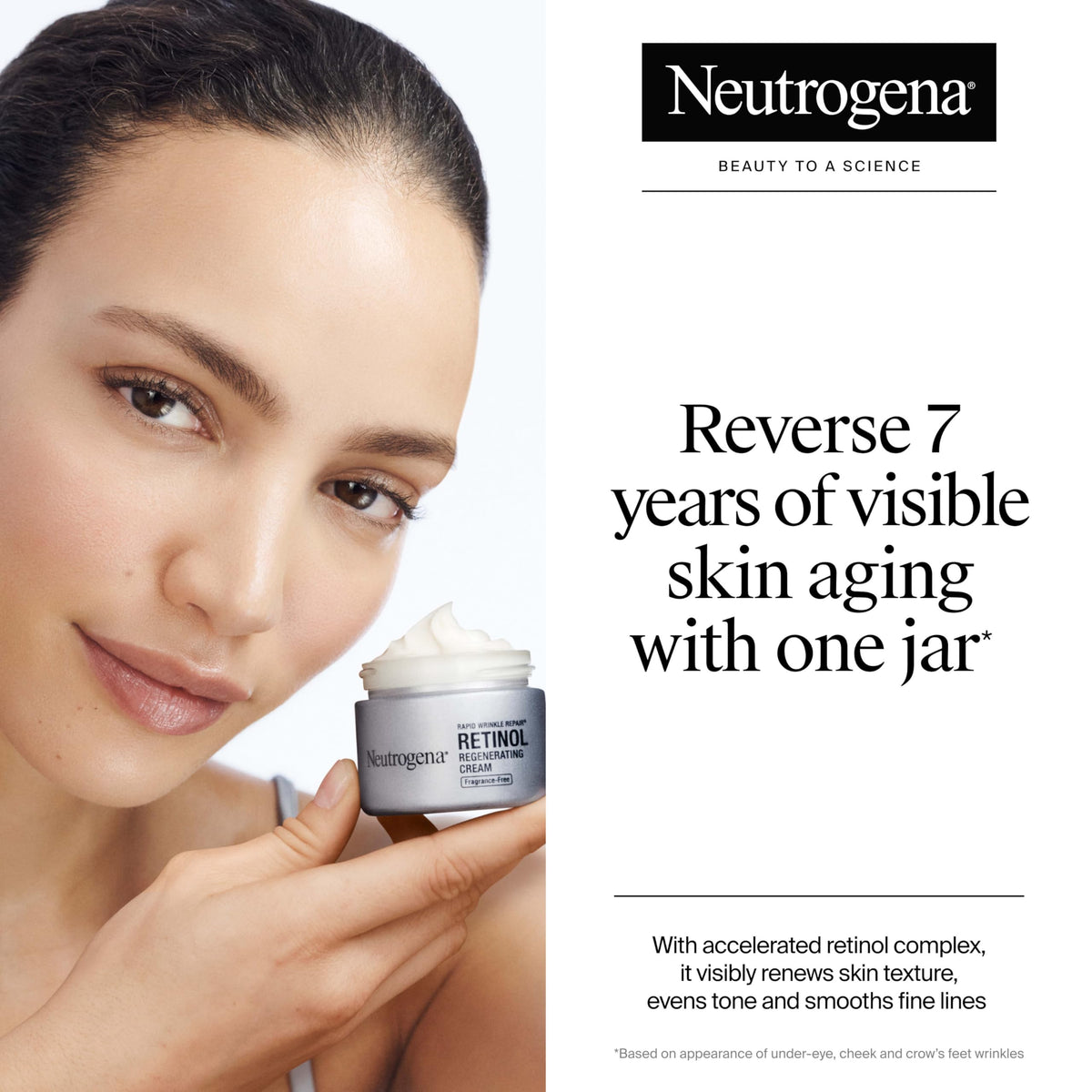 Neutrogena cream open showing smooth texture and easy absorption for hydrated skin