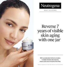 Neutrogena cream open showing smooth texture and easy absorption for hydrated skin