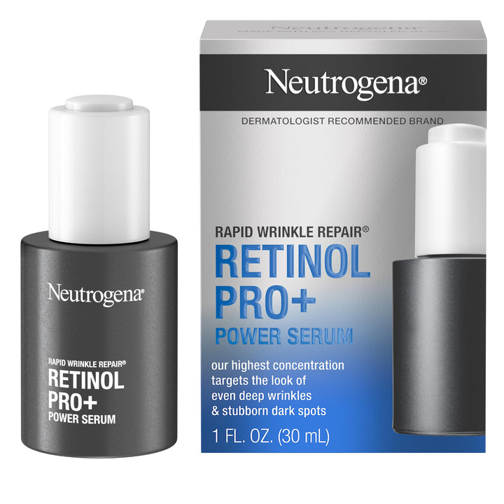 Neutrogena front packaging showing bottle and branding with clear potency benefit