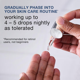 Neutrogena serum applied during evening skincare routine promoting overnight renewal