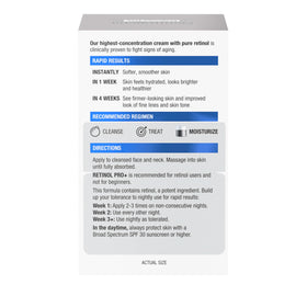 Neutrogena ingredient label close-up highlighting retinol stabilization benefit