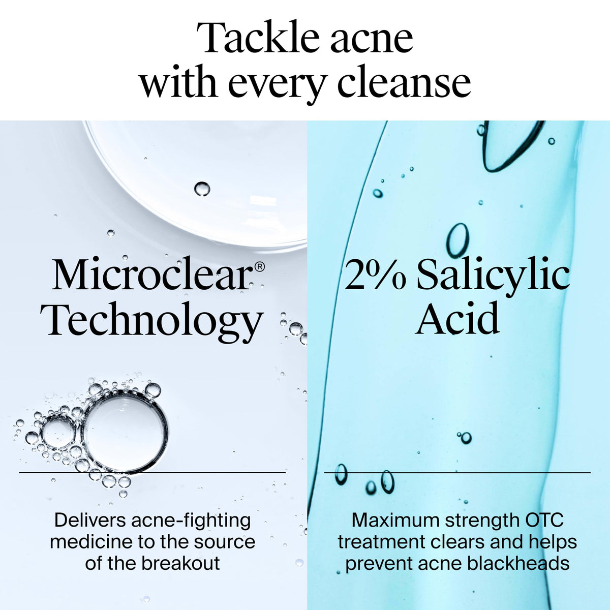 Neutrogena next to everyday items showing 6 fl oz bottle size benefit