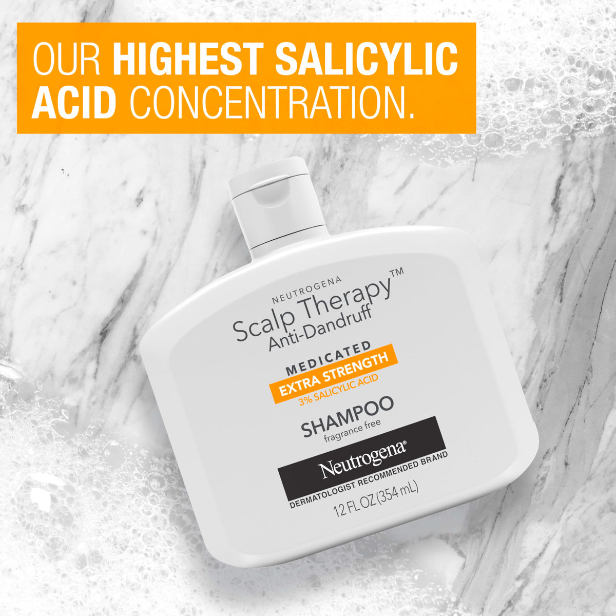 Neutrogena Scalp Therapy in-shower application showing effective scalp coverage