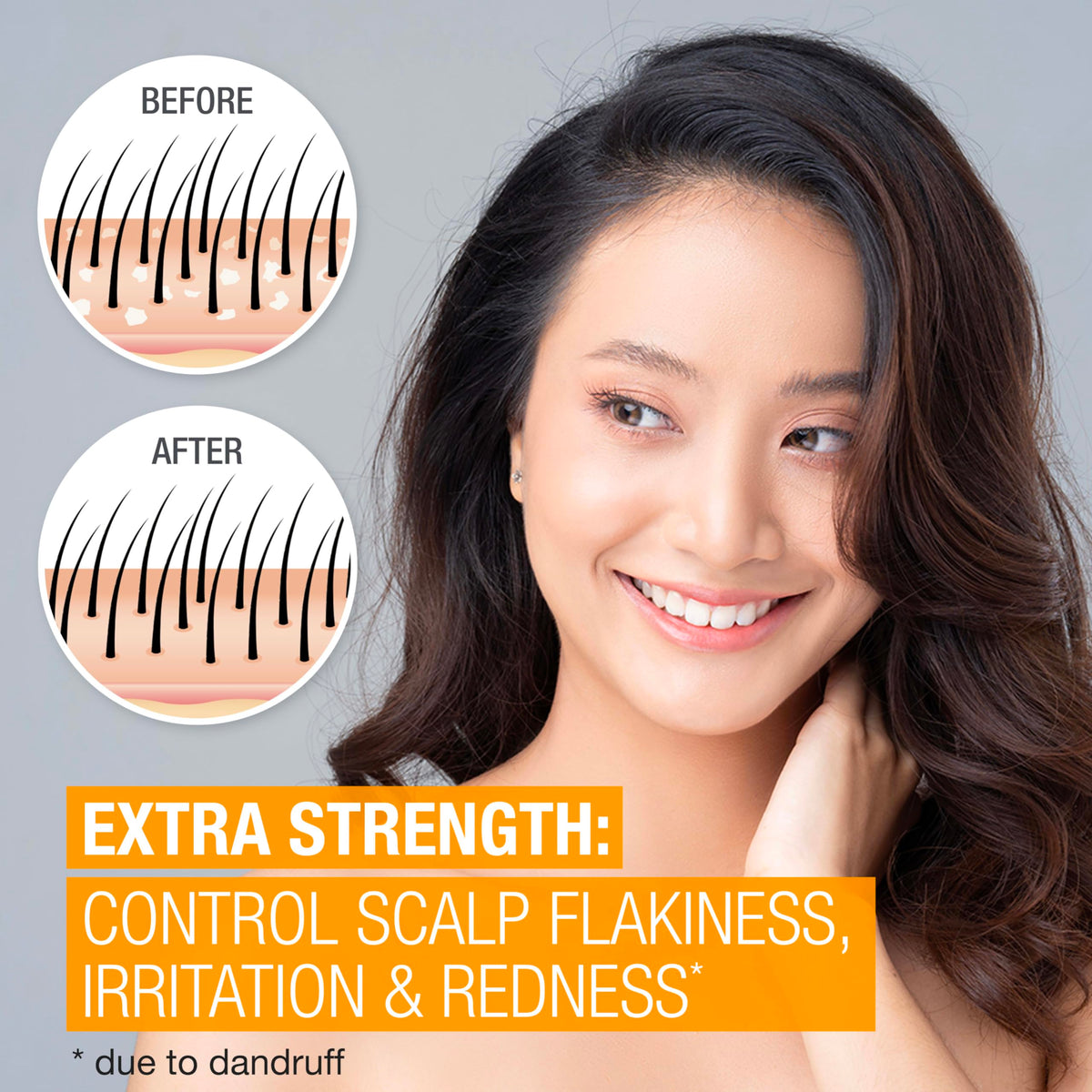 Neutrogena Scalp Therapy dispensing shampoo demonstrating easy pump use