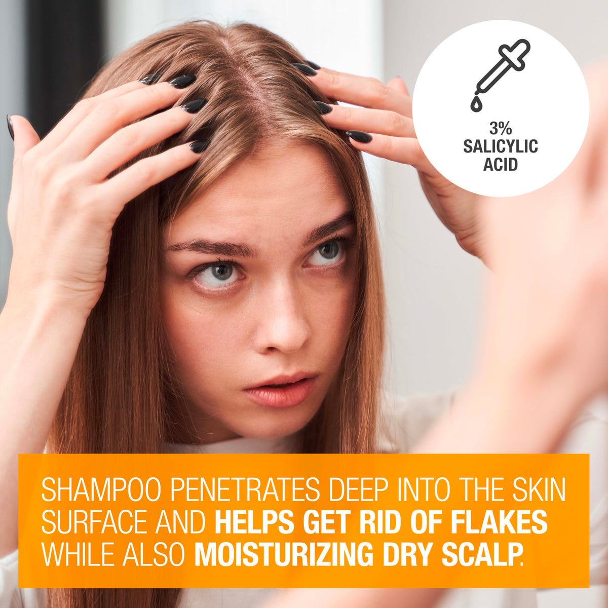 Neutrogena Scalp Therapy texture close-up highlighting gentle lathering benefit