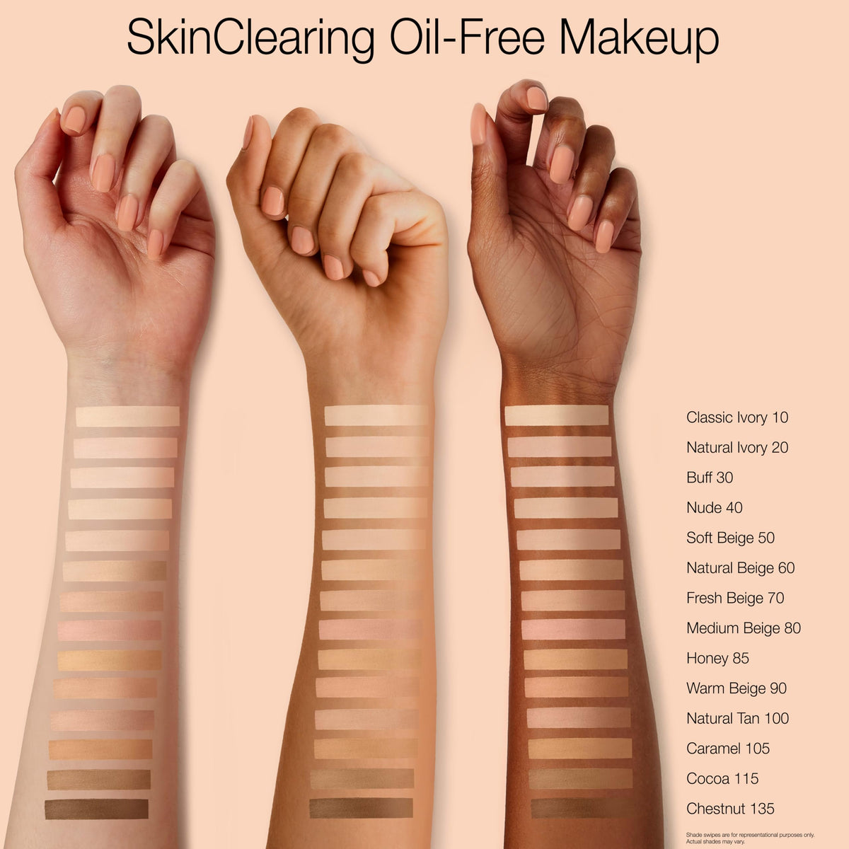 Neutrogena on model face portrait illustrating natural finish and mattifying effect