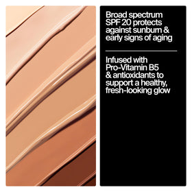 Neutrogena shade swatches on arm showing 35-shade selection benefit
