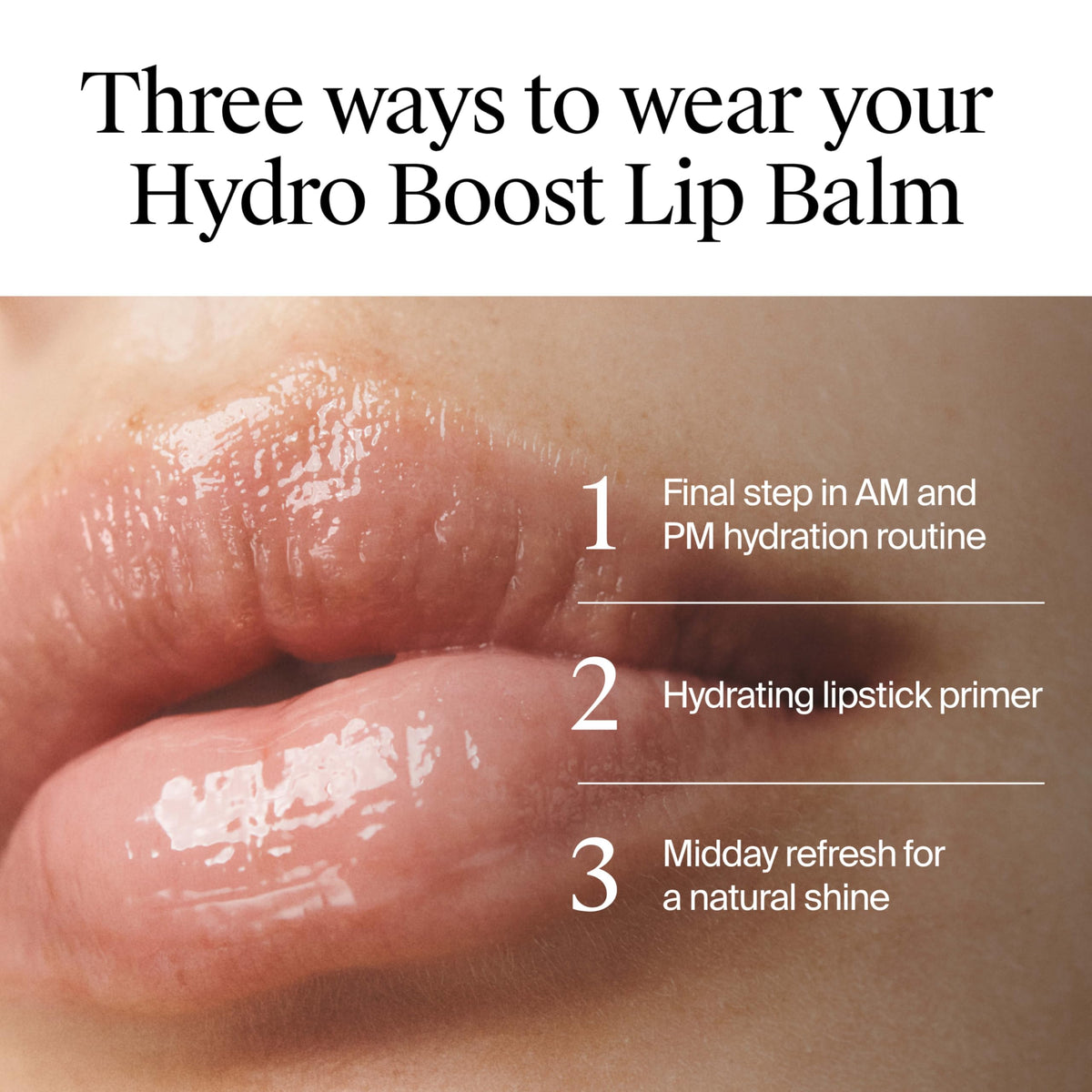 Neutrogena sheer ice tint on lips showing natural nude finish and shine