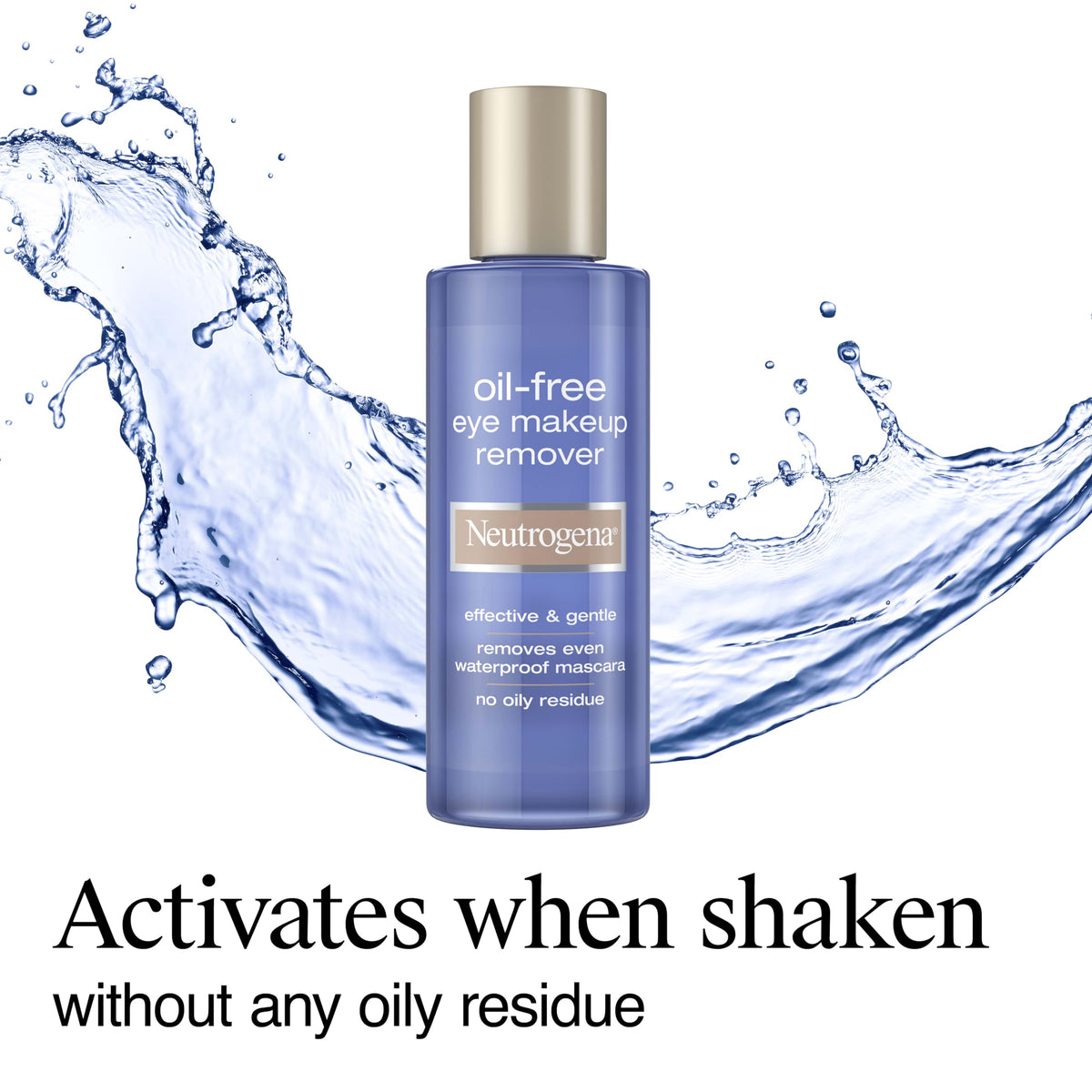 Neutrogena 8 fl oz bottle in hand showing travel-friendly size