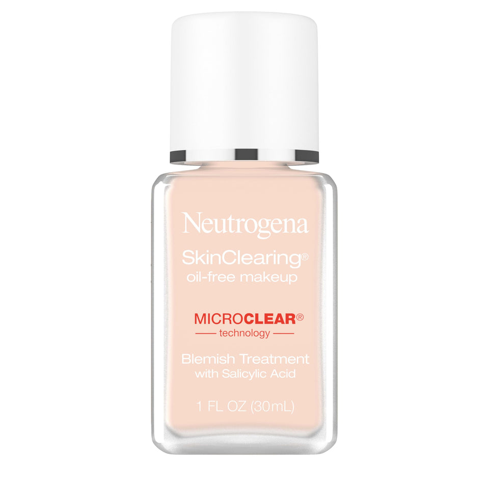 Neutrogena front bottle showing SkinClearing foundation and benefit of acne control