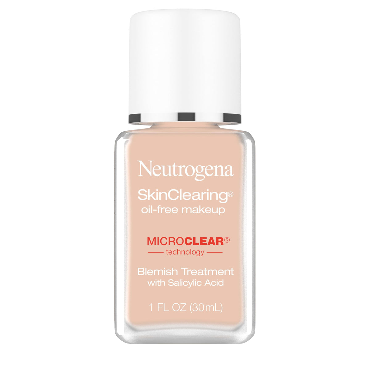 Neutrogena front packaging showing product and shade for clear wear