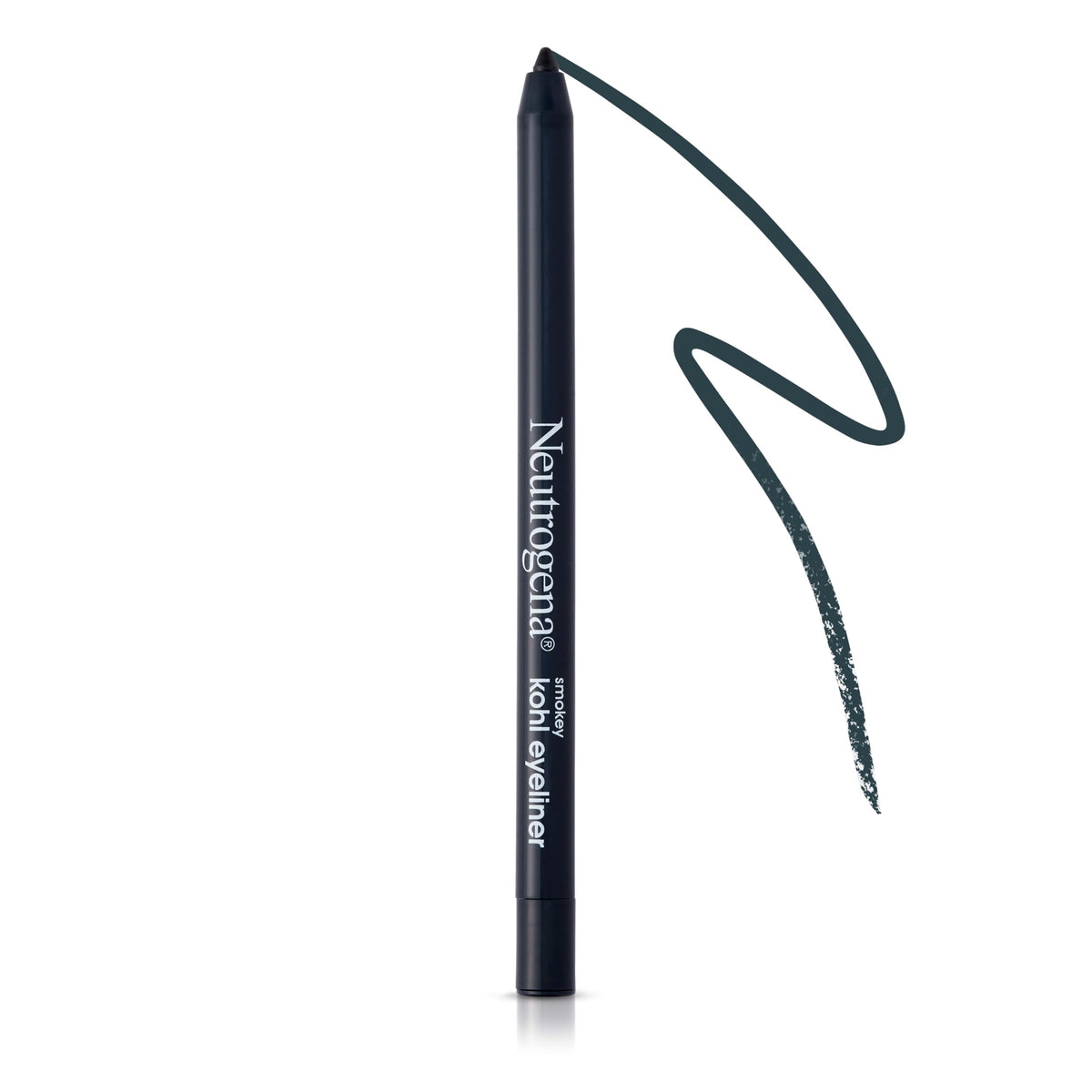 Neutrogena swatch on skin demonstrating rich smokey-gray payoff
