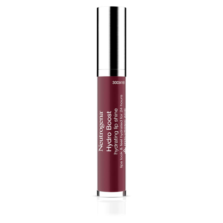 Neutrogena Soft Mulberry front tube showing glossy color and portable size benefit
