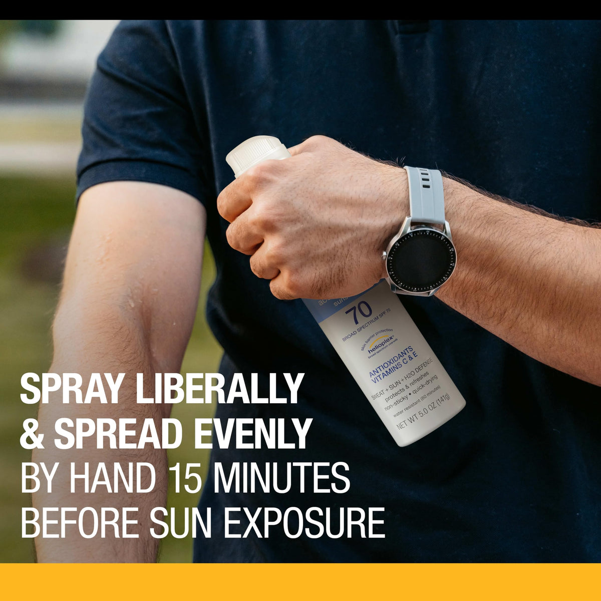Neutrogena can in hand to show 5 oz travel-friendly size